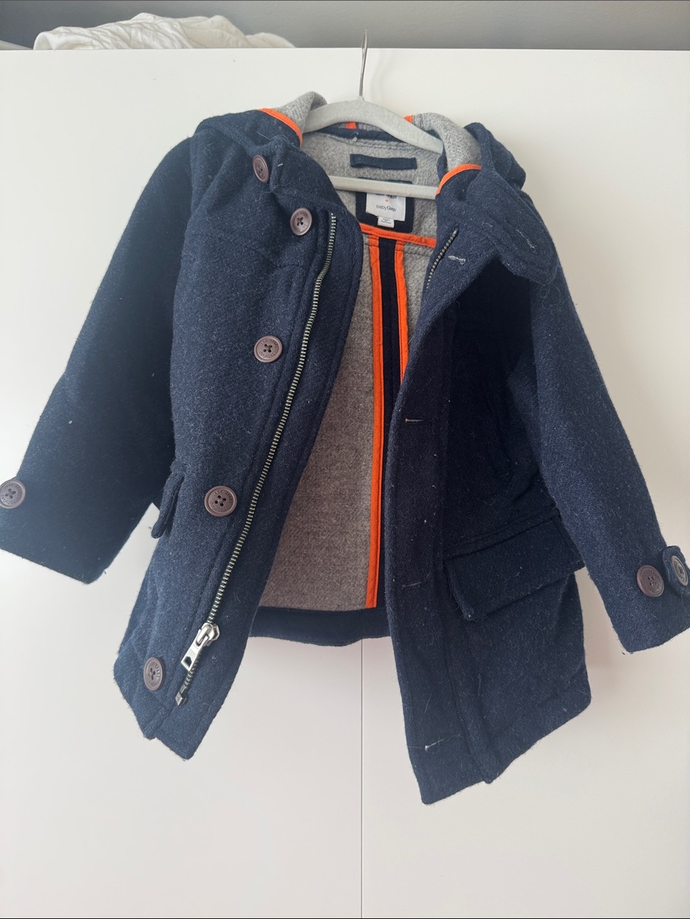 Jack Spade for gapNavy Kids' Pea Coat with Orange Trim